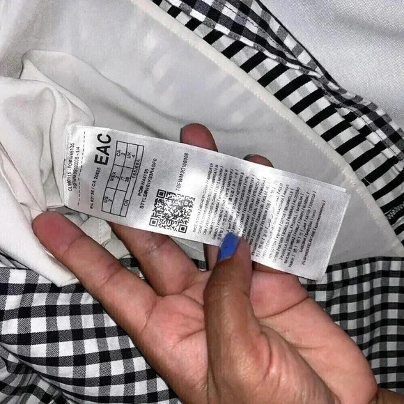 GUESS Gingham Off-the-Shoulder Dress size 2 flirty checkered mini dress - Picture 5 of 11